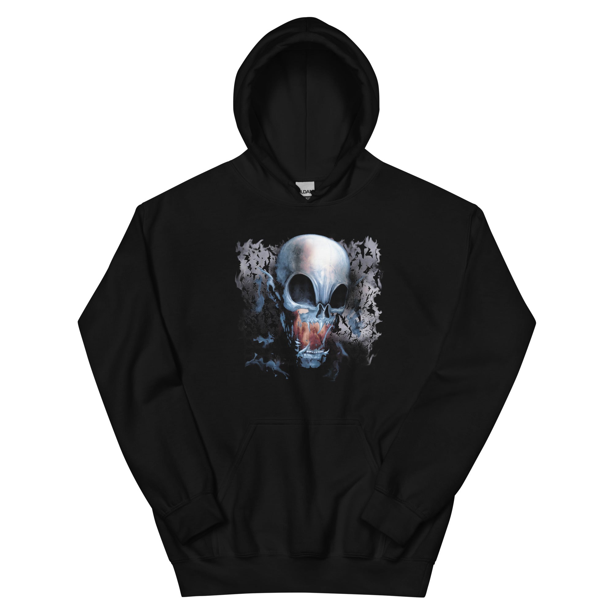 Vampire Demon Skull Melting with Bats Unisex Hoodie Sweatshirt - Edge of Life Designs
