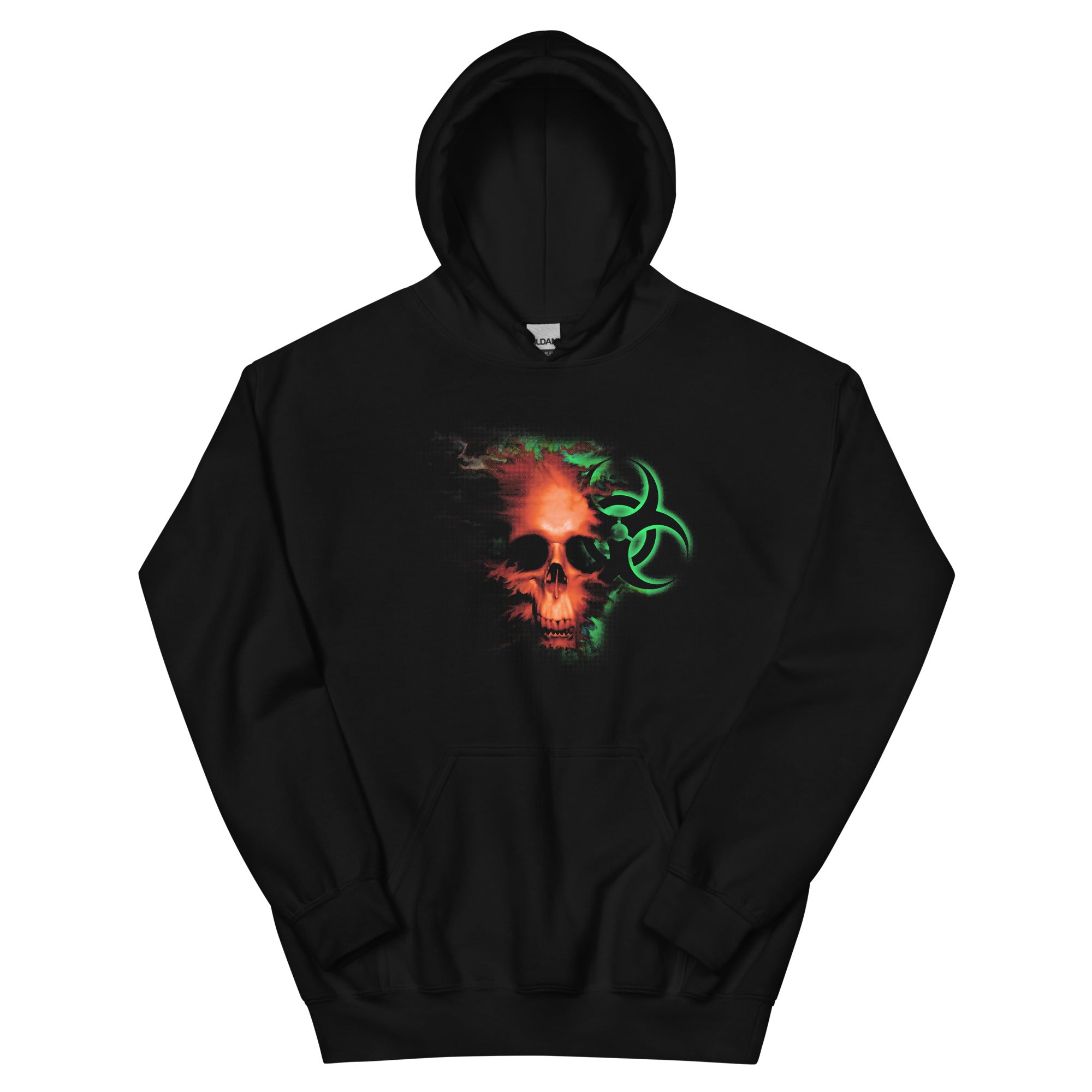 Radioactive Zombie Skull Bio Hazard Unisex Hoodie Sweatshirt - Edge of Life Designs