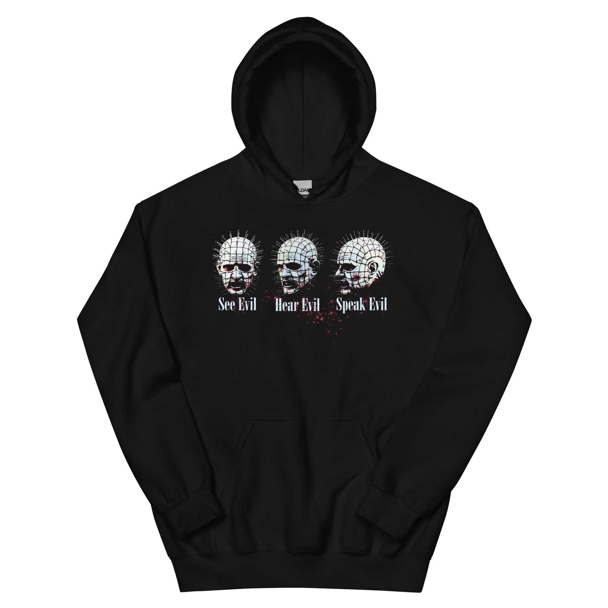 See Evil, Hear Evil, Speak Evil Horror Unisex Hoodie Sweatshirt - Edge of Life Designs