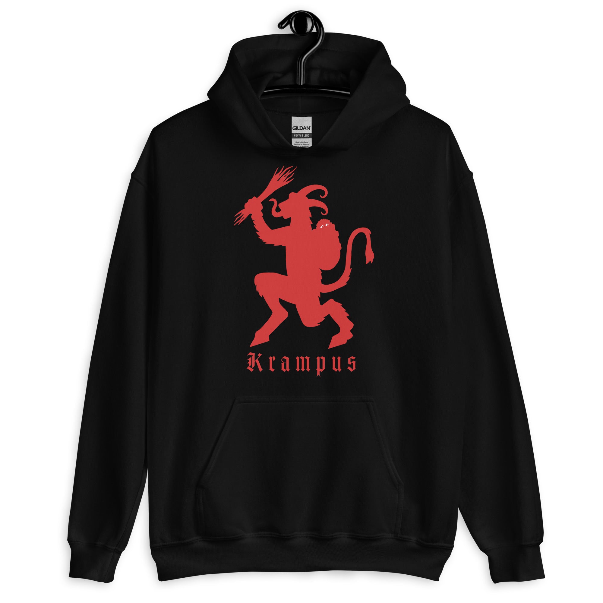 Merry Christmas with Krampus Krampuslauf Unisex Hoodie Sweatshirt - Edge of Life Designs