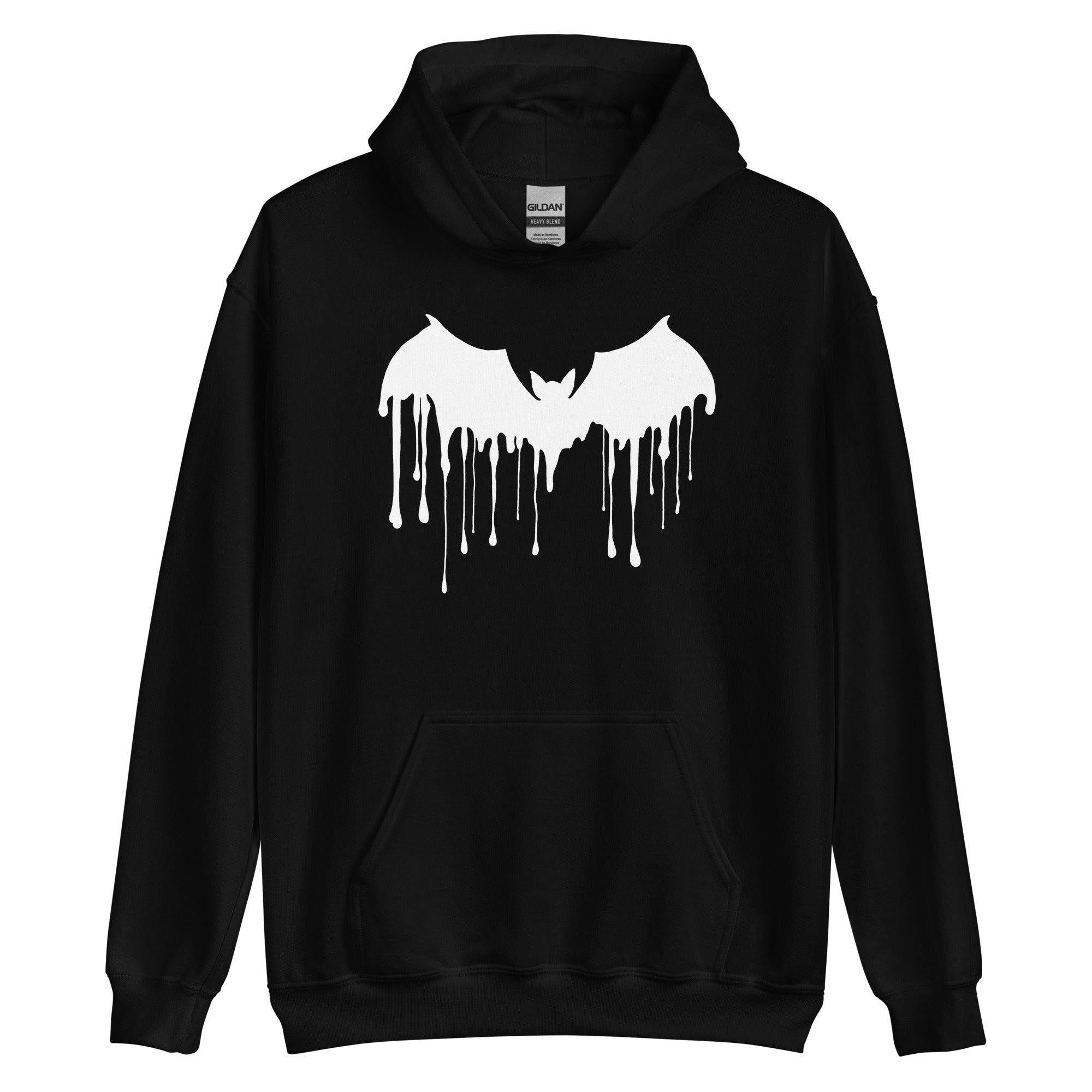 White Drip Melting Vampire Bat  Unisex Hoodie Sweatshirt - Edge of Life Designs