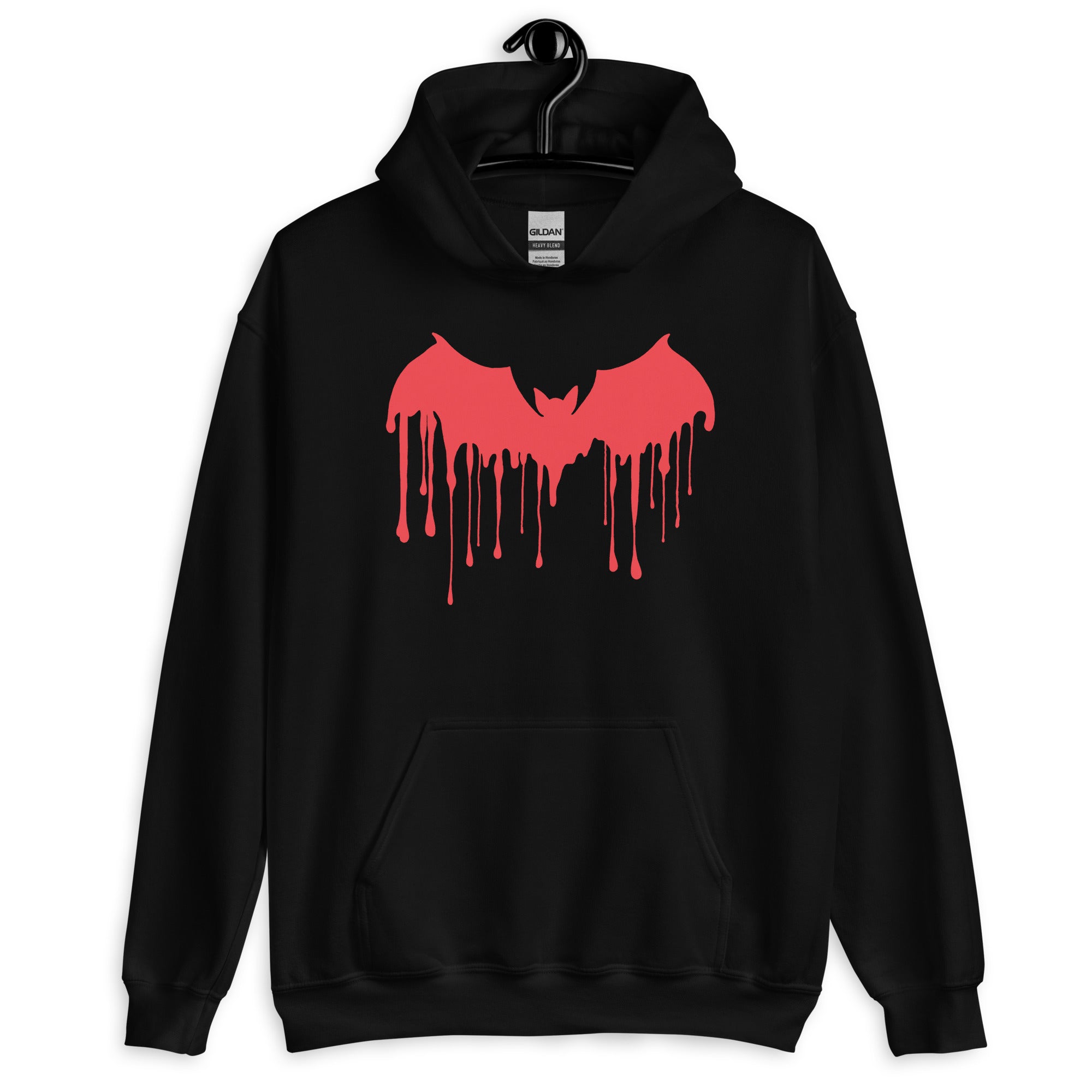 Red Blood Drip Melting Vampire Bat Unisex Hoodie Sweatshirt - Edge of Life Designs