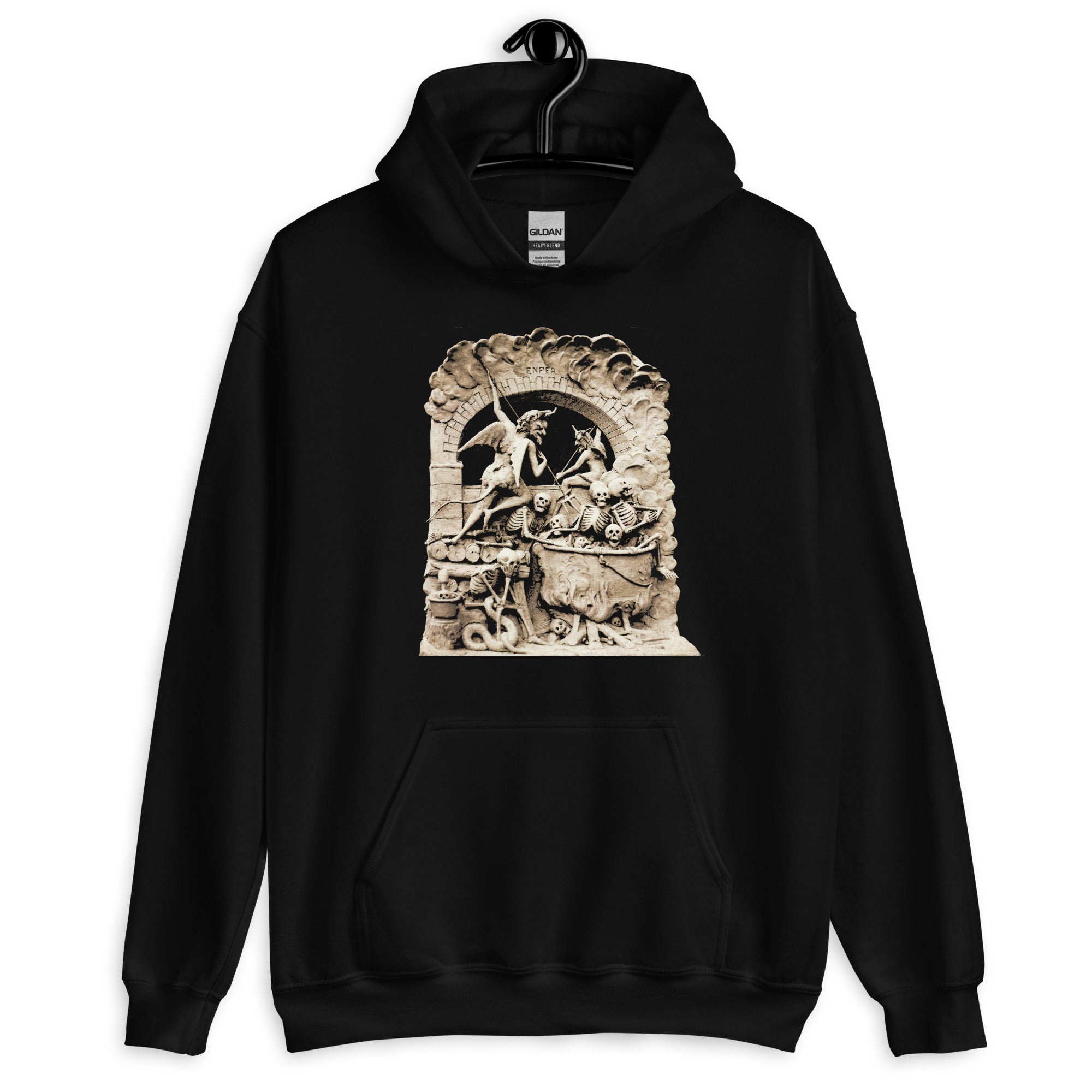 Les Diableries The Pits of Hell and the Devil Unisex Hoodie Sweatshirt - Edge of Life Designs