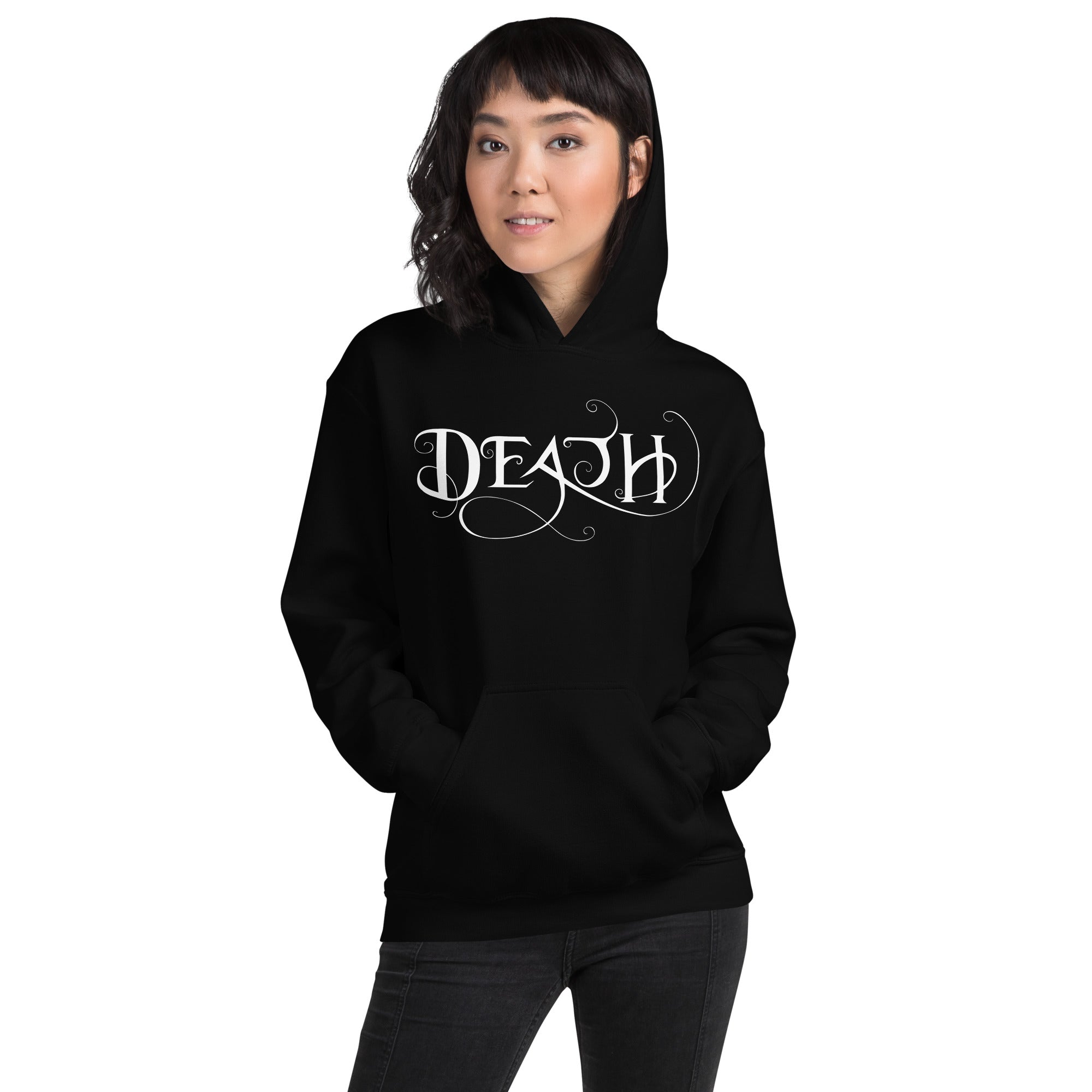 Death - The Grim Reaper Gothic Deathrock Style Unisex Hoodie Sweatshirt - Edge of Life Designs