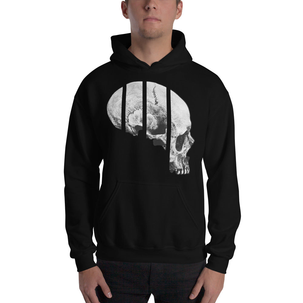 Exploded Elongated Human Skull Unisex Hoodie Sweatshirt - Edge of Life Designs