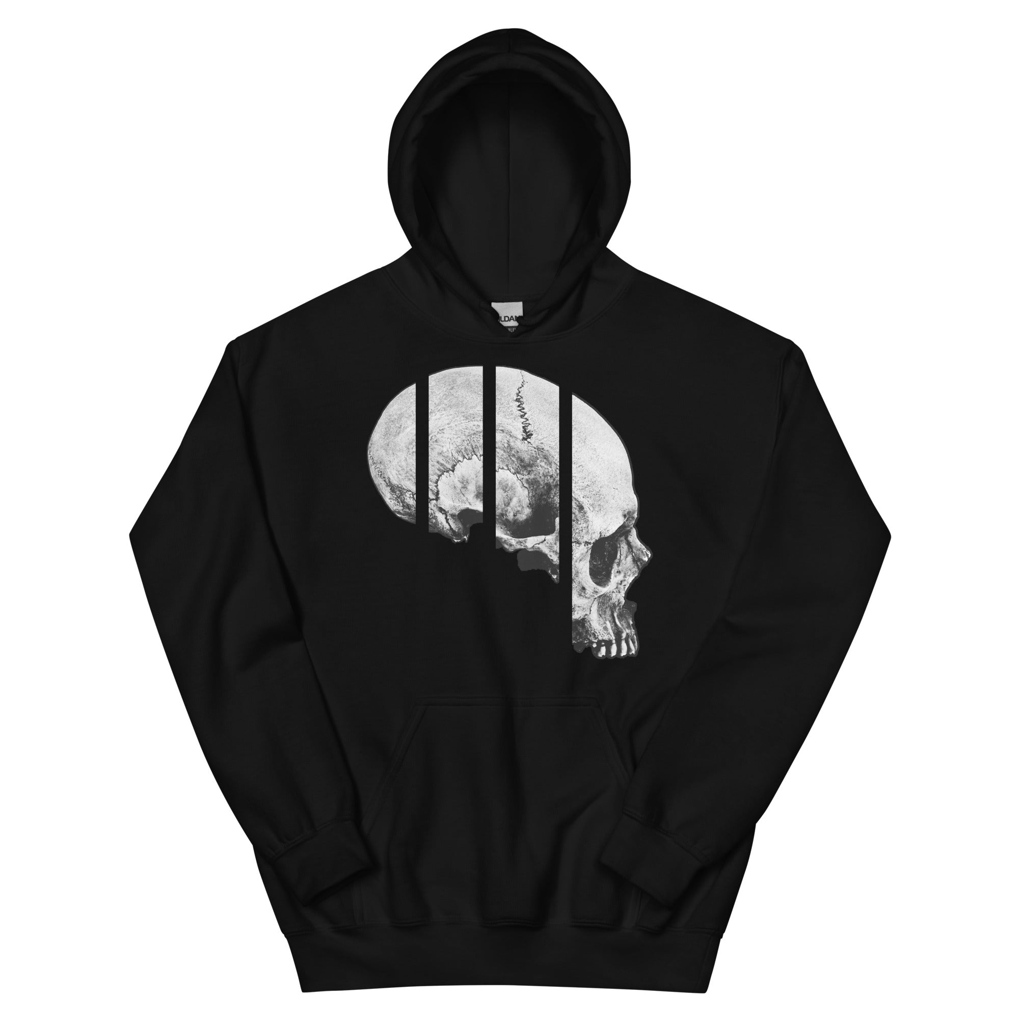 Exploded Elongated Human Skull Unisex Hoodie Sweatshirt - Edge of Life Designs