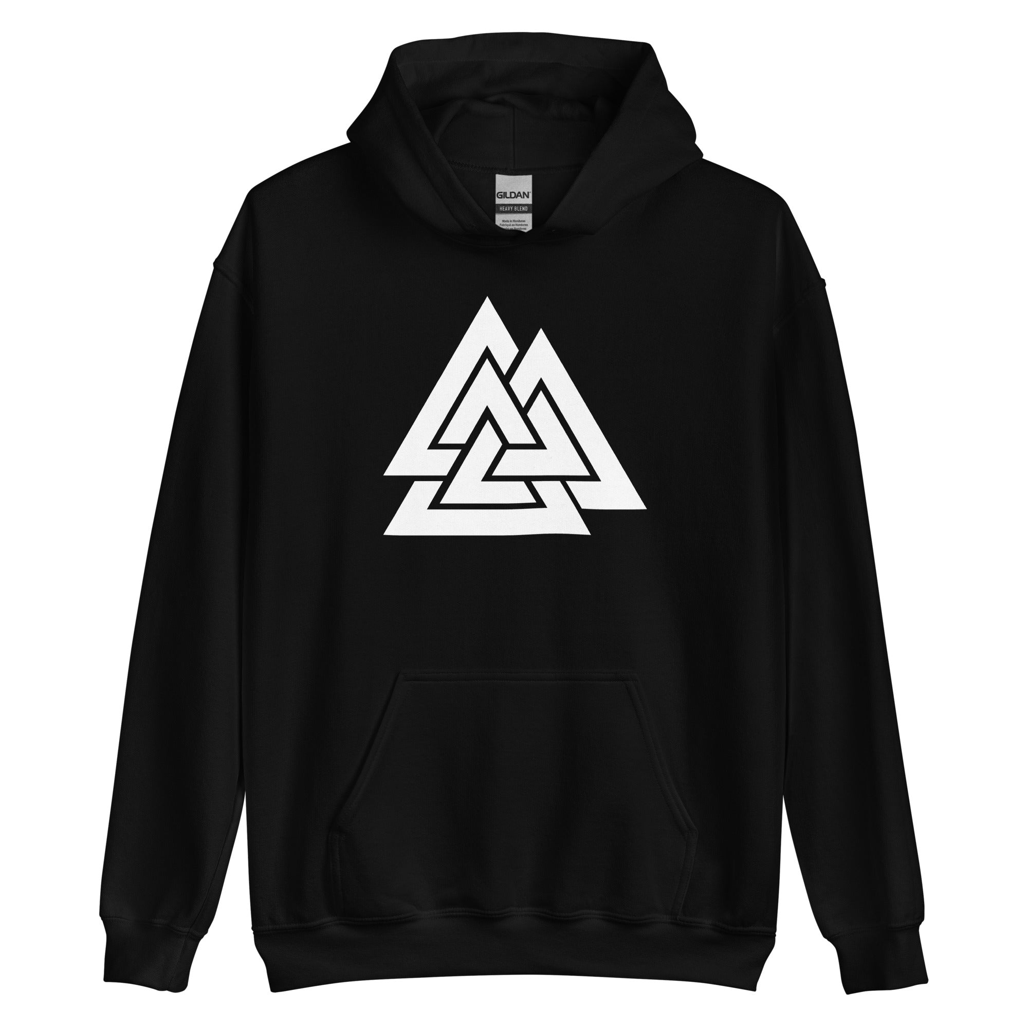 Viking Symbol Valknut Triangles of Power and Glory Unisex Hoodie Sweatshirt - Edge of Life Designs