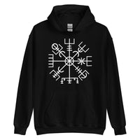 Vegvisir Wayfinder design on unisex hoodie, front view