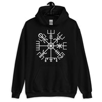 Vegvisir Wayfinder design on unisex hoodie, front view