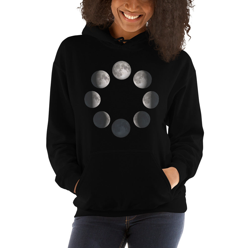 Lunar Moon Phases Astrology Unisex Hoodie Sweatshirt - Edge of Life Designs