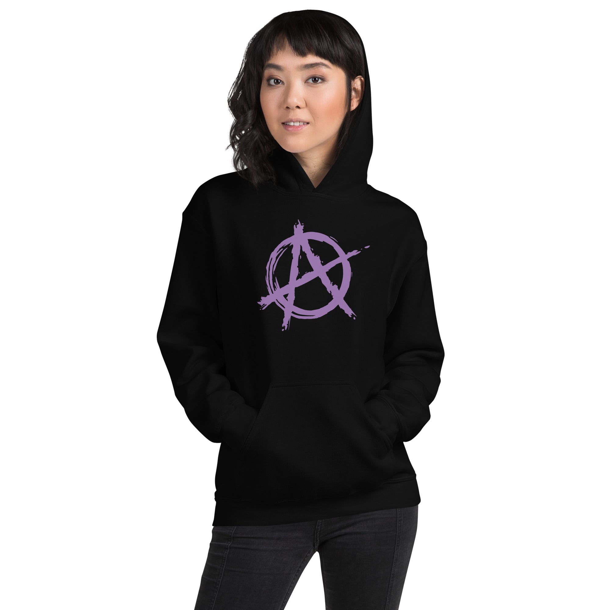 Purple Anarchy is Order Symbol Punk Rock Unisex Hoodie Sweatshirt - Edge of Life Designs