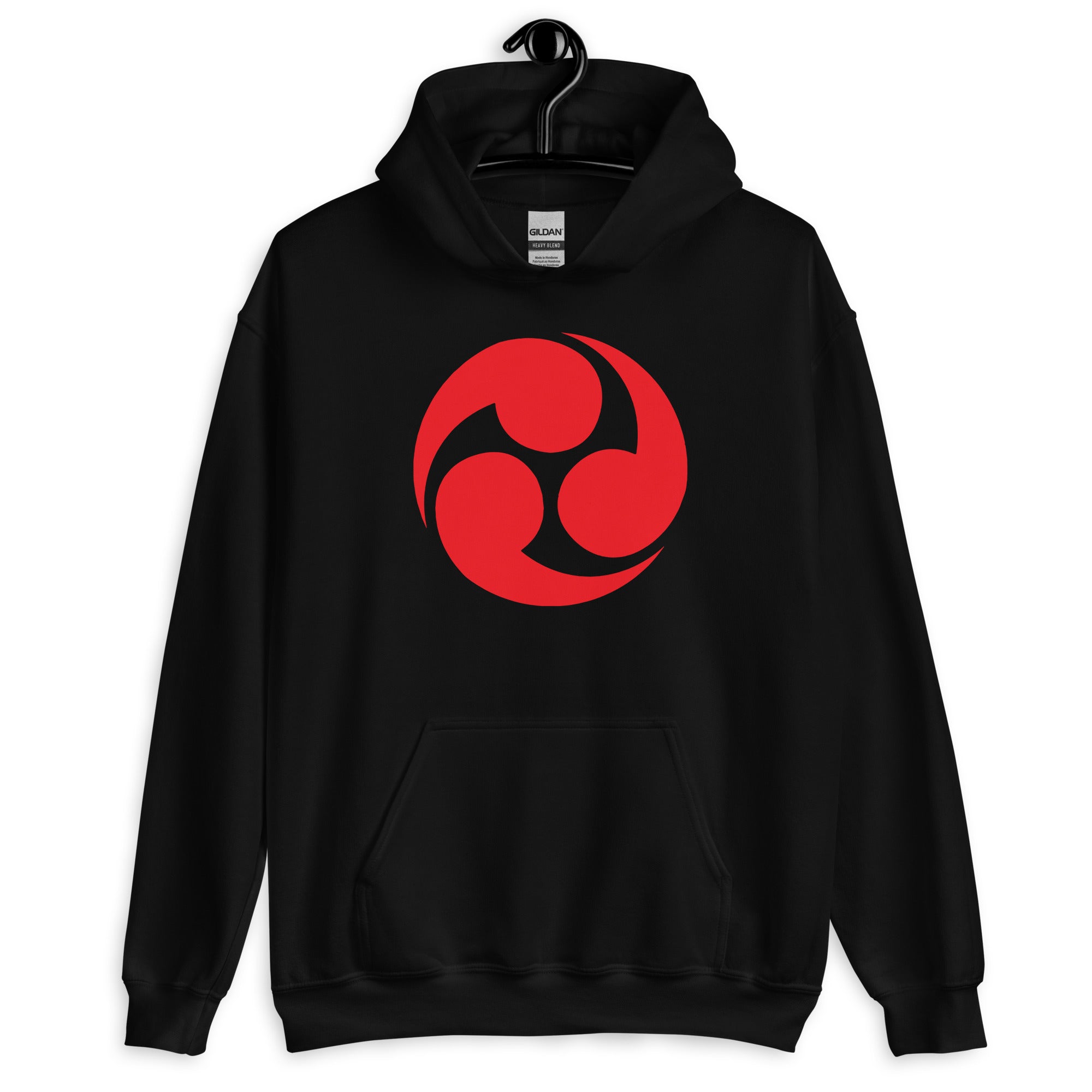 Red Tomoe Mitsudomoe Japanese Symbol Anime Unisex Hoodie Sweatshirt - Edge of Life Designs