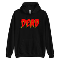 Dead Gothic design on unisex hoodie, front view