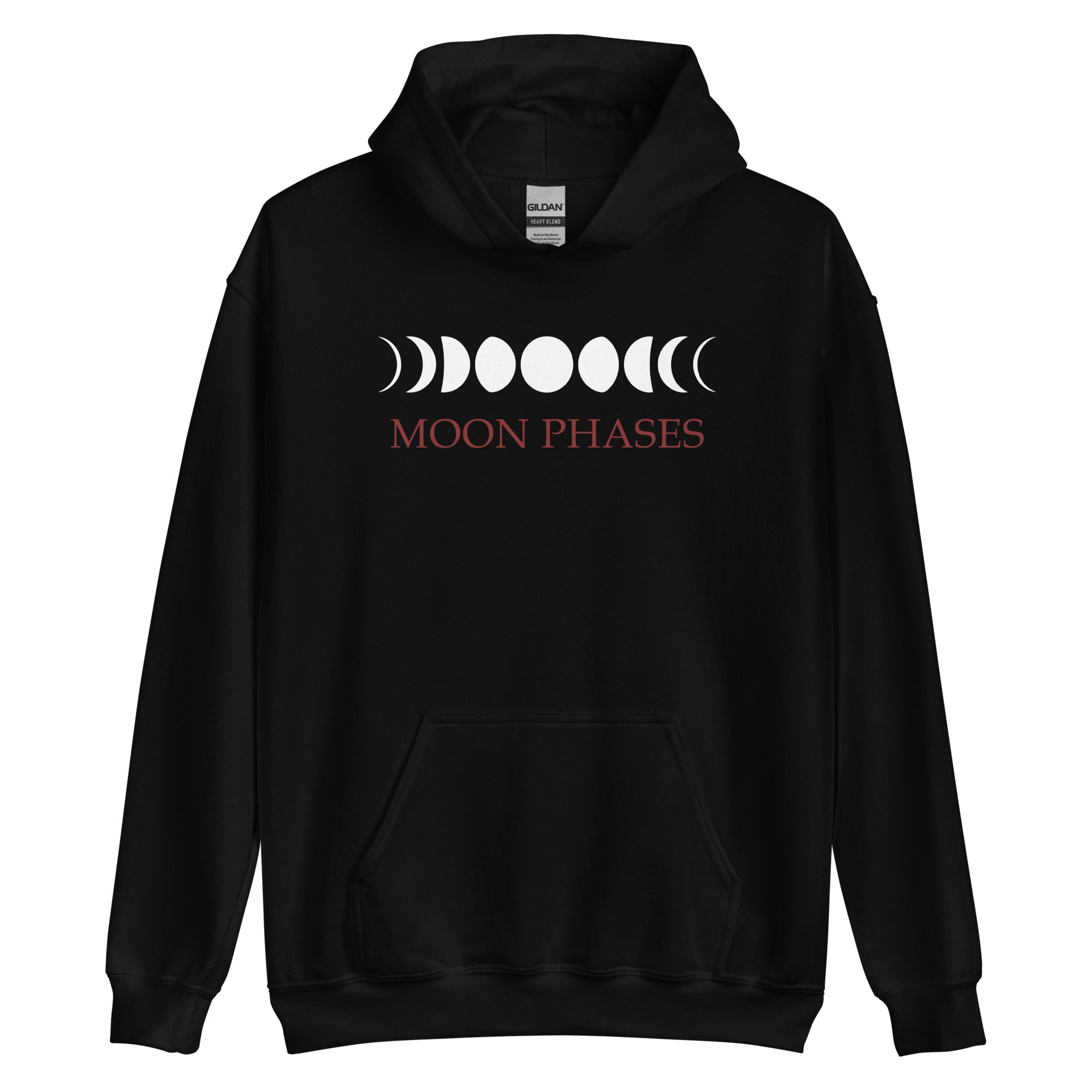 Lunar Moon Phases Waxing Waning New Full Moon Unisex Hoodie Sweatshirt
