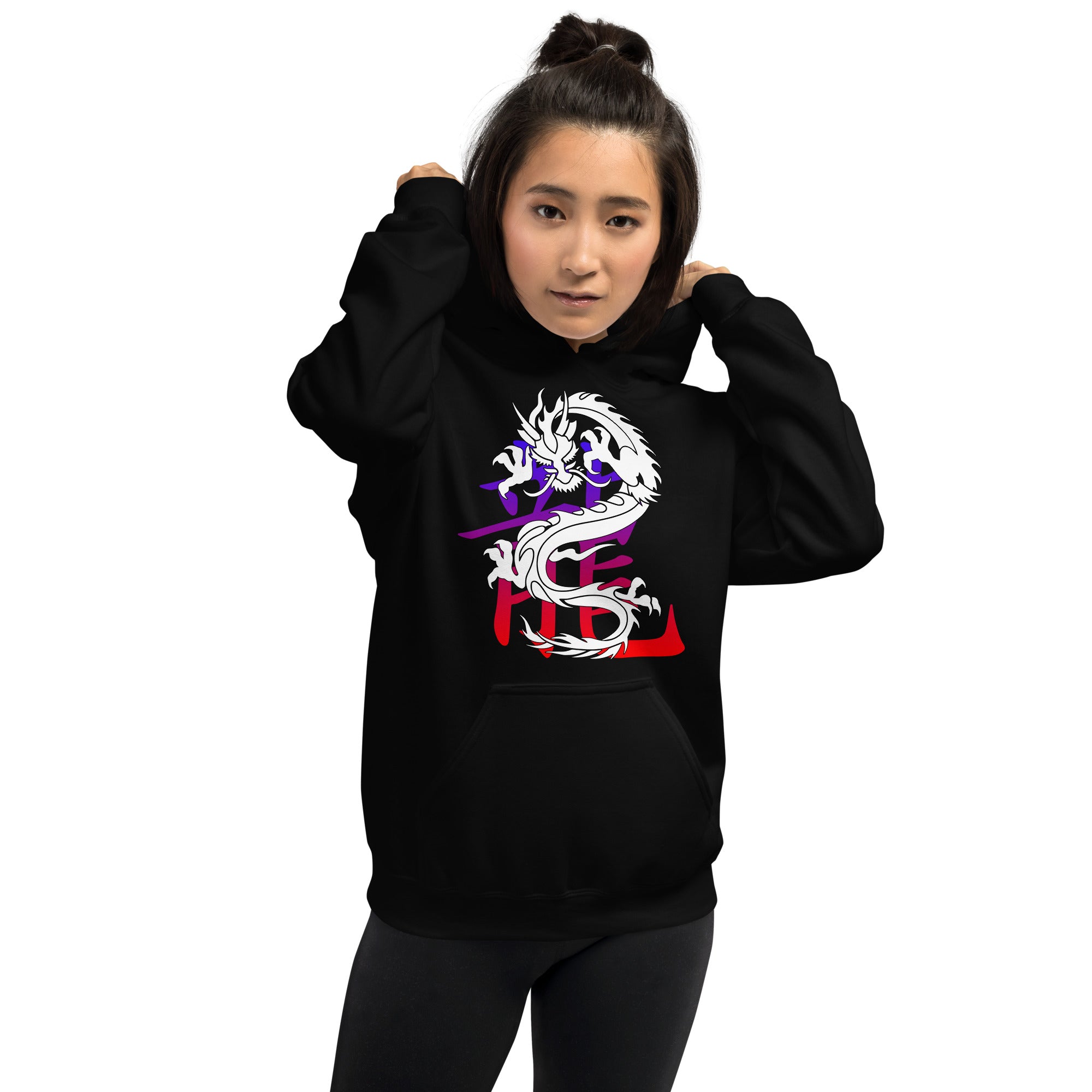 Lucky Chinese Dragon with Ancient Symbol Unisex Hoodie Sweatshirt