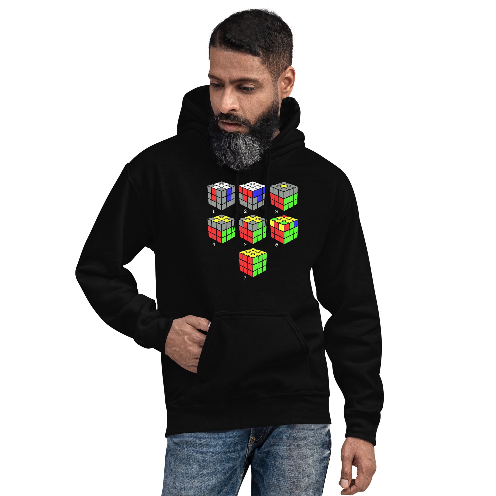 How To Solve A Puzzle Speed Cube Diagram Unisex Hoodie Sweatshirt