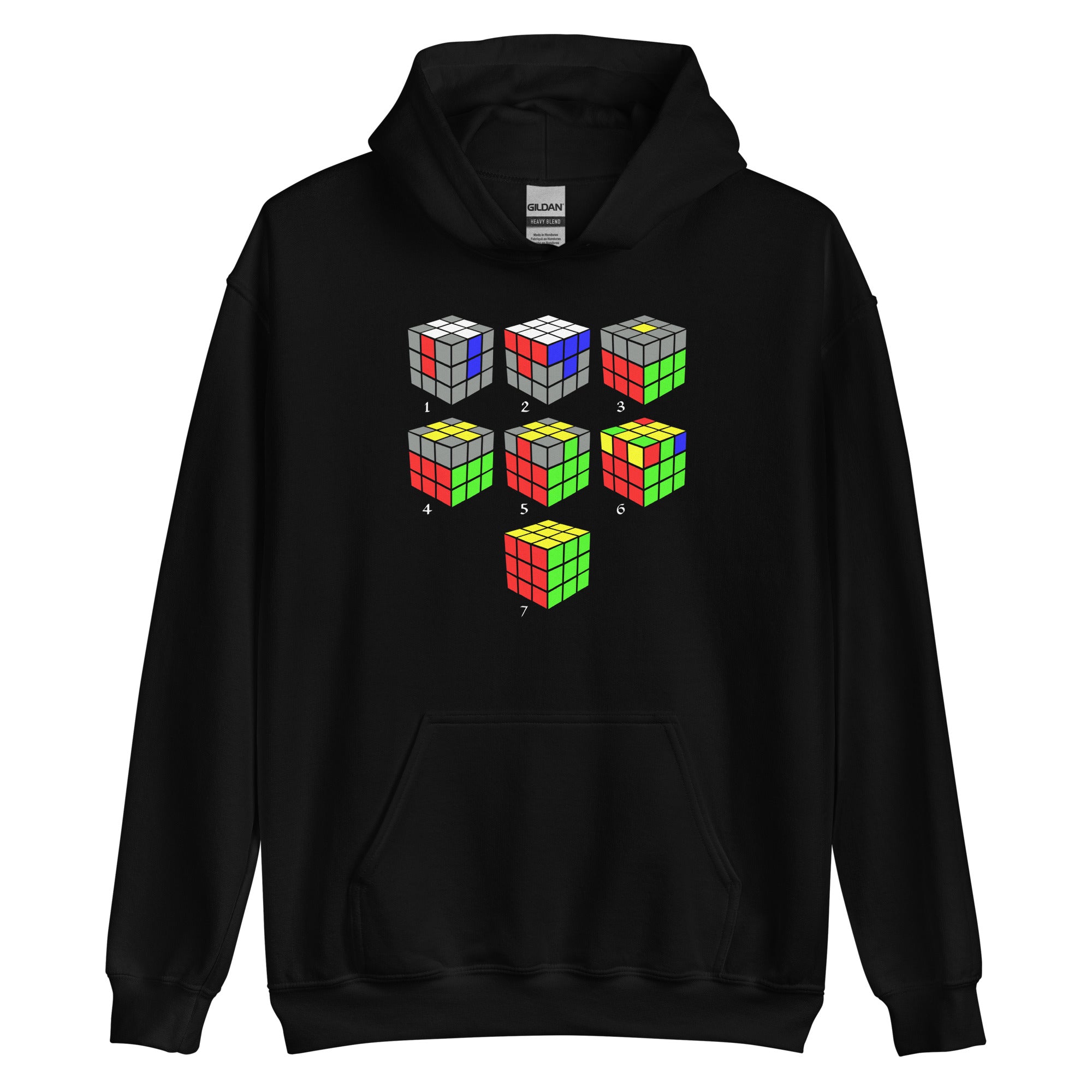How To Solve A Puzzle Speed Cube Diagram Unisex Hoodie Sweatshirt