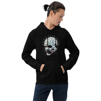 Hell Priest Cenobite design on unisex hoodie, front view