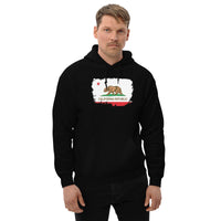 California State Flag design on unisex hoodie, front view