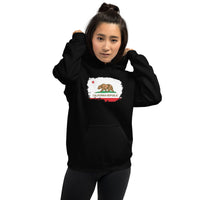California State Flag design on unisex hoodie, front view