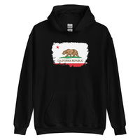 California State Flag design on unisex hoodie, front view