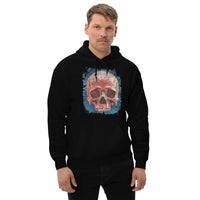 Mystical Blood Skull Front design on unisex hoodie, front view