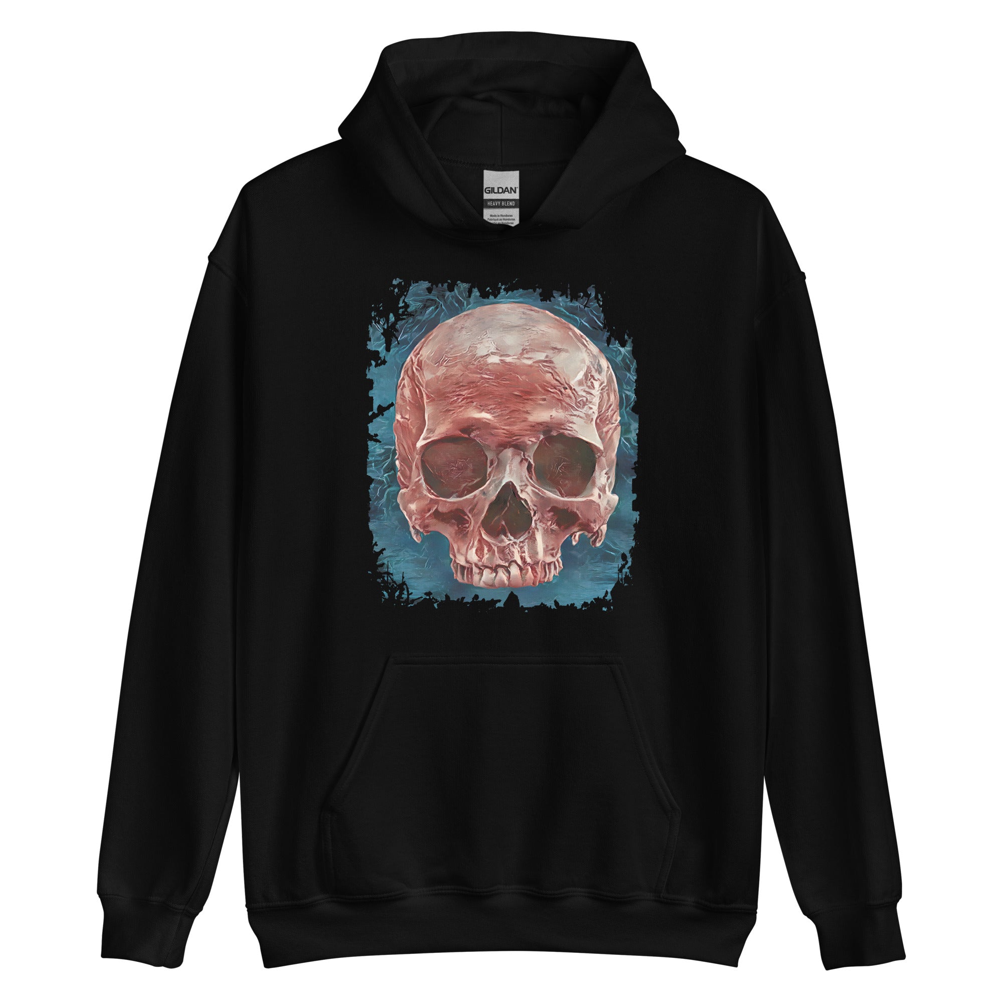 Front Mystical Blood Skull Voodoo Goth Fashion Unisex Hoodie Sweatshirt