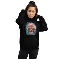 Mystical Blood Skull Front design on unisex hoodie, front view
