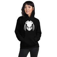 Predalien design on unisex hoodie, front view