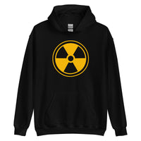 Radiation Warning Symbol design on unisex hoodie, front view