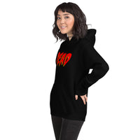 Dead Gothic design on unisex hoodie, left-front view