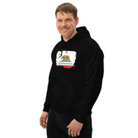 California State Flag design on unisex hoodie, left-front view