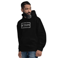 FNAF Security design on unisex hoodie, left-front view