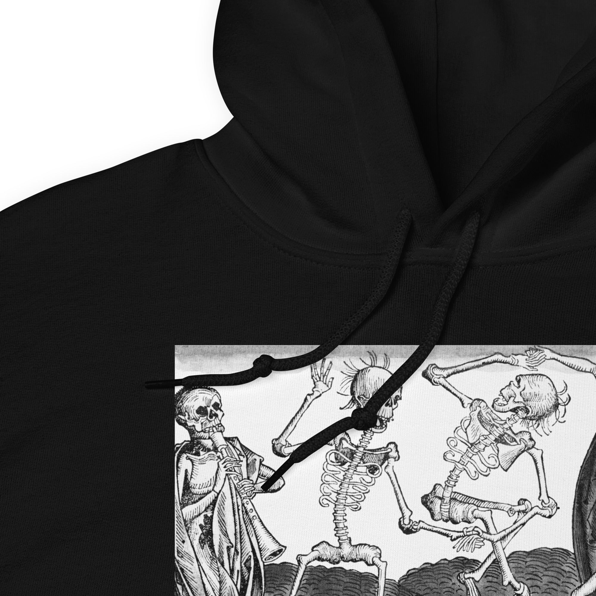 Dance Macabre Skeletons in the Medieval Dance of Death Unisex Hoodie Sweatshirt - Edge of Life Designs