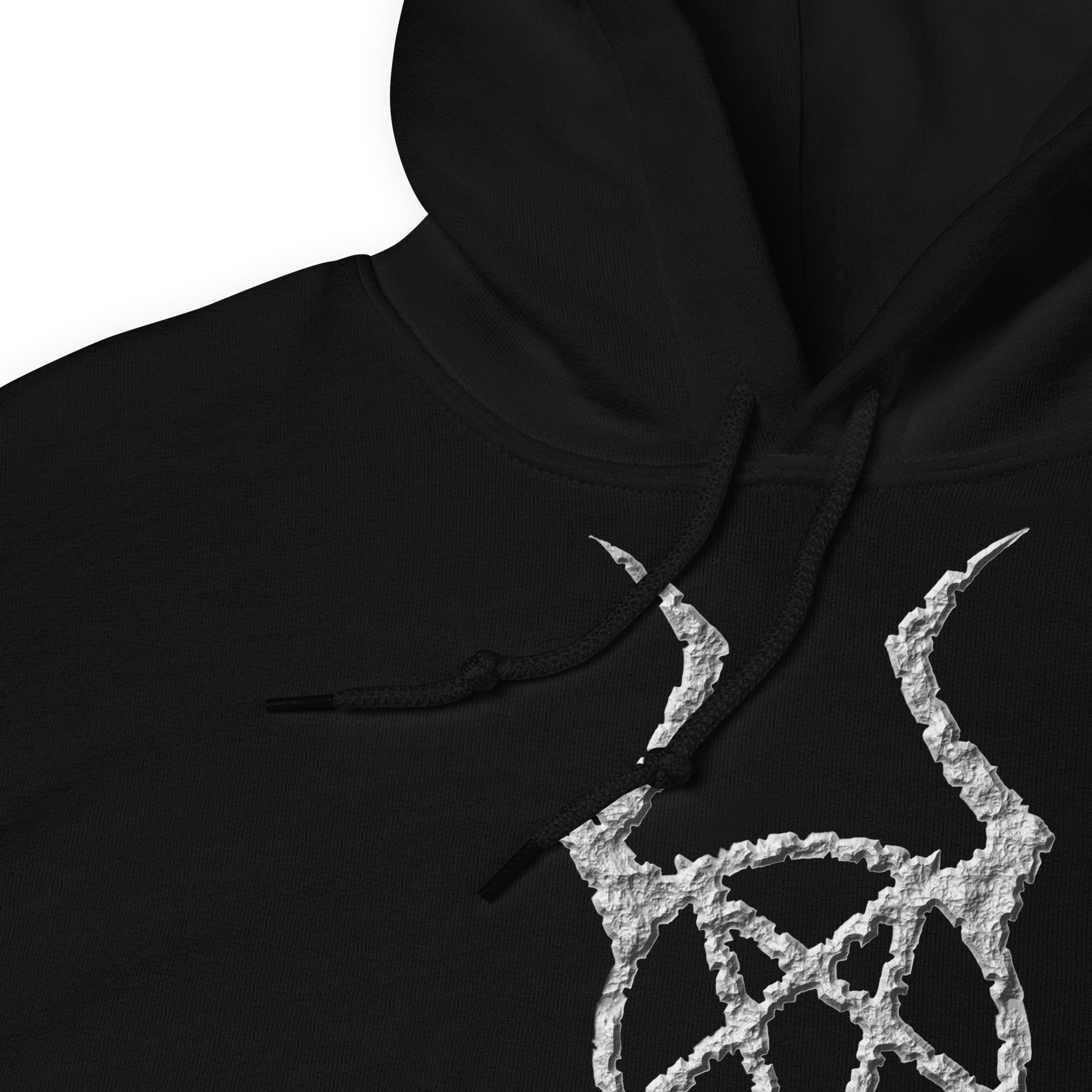 Ancient Stone Horned Pentacross Pentagram Cross Unisex Hoodie Sweatshirt - Edge of Life Designs