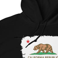 California State Flag design on unisex hoodie, detail view