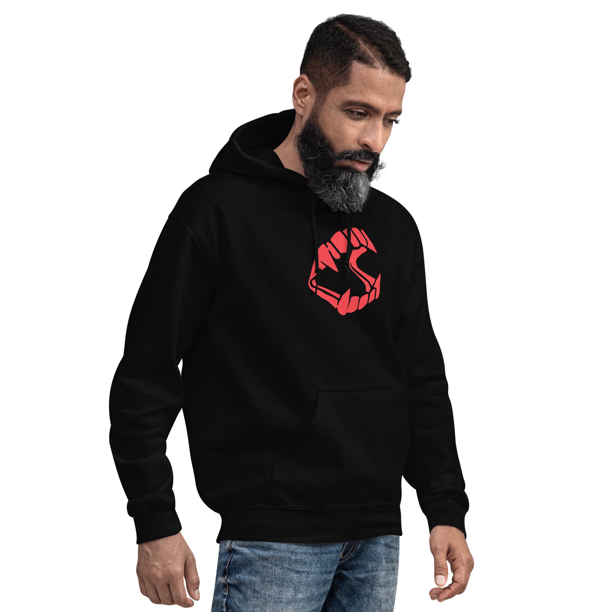 Red Novelty Vampire Fangs Toy Dracula Teeth Unisex Hoodie Sweatshirt