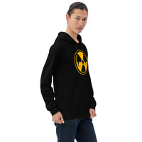 Radiation Warning Symbol design on unisex hoodie, right-front view