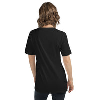 Unisex V-neck shirt, back view