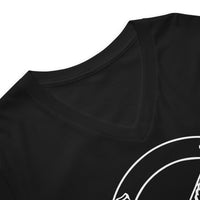 Sigil of Baphomet design on unisex V-neck shirt, detail view