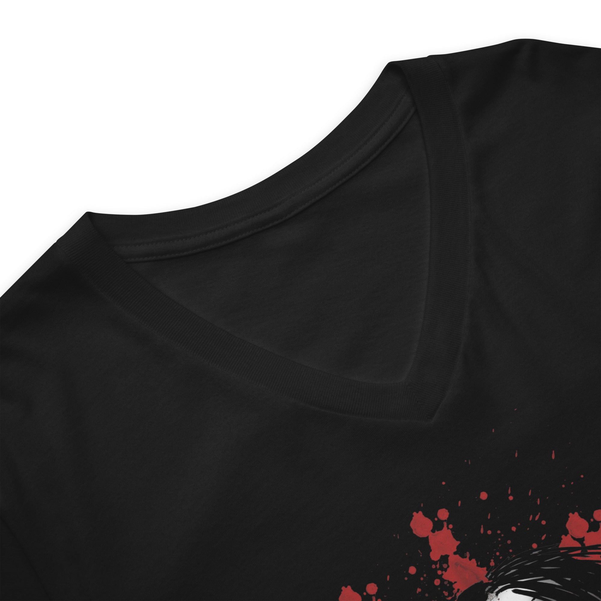 Undead Anime Vampire Girl Horror Women’s Short Sleeve V-Neck T-Shirt - Edge of Life Designs