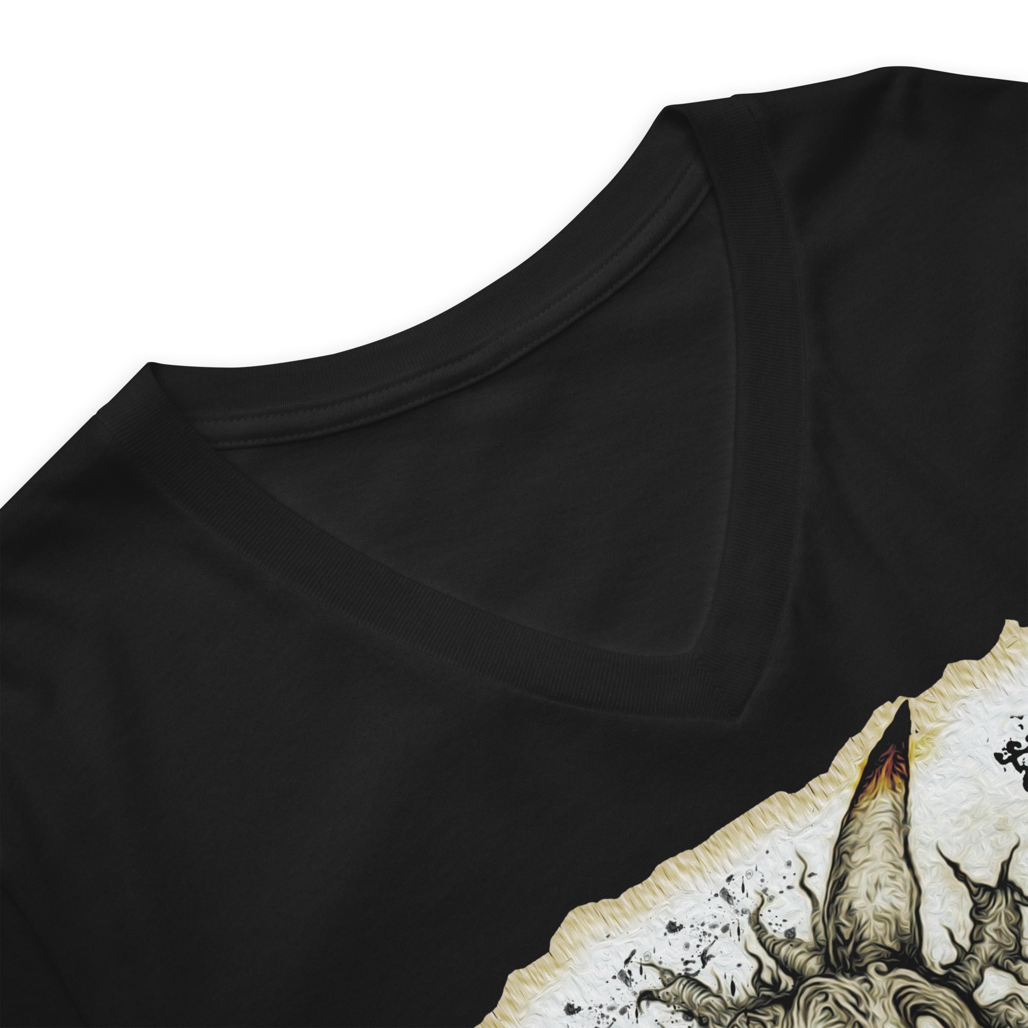 Necronomicon Summoned Demon Creature Women’s Short Sleeve V-Neck T-Shirt - Edge of Life Designs