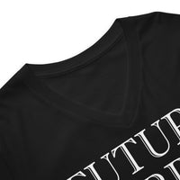 Future Corpse design on unisex V-neck shirt, detail view