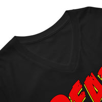 Dead Gothic Emo design on unisex V-neck shirt, detail view