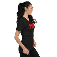 Dead Gothic Emo design on unisex V-neck shirt, right-front view