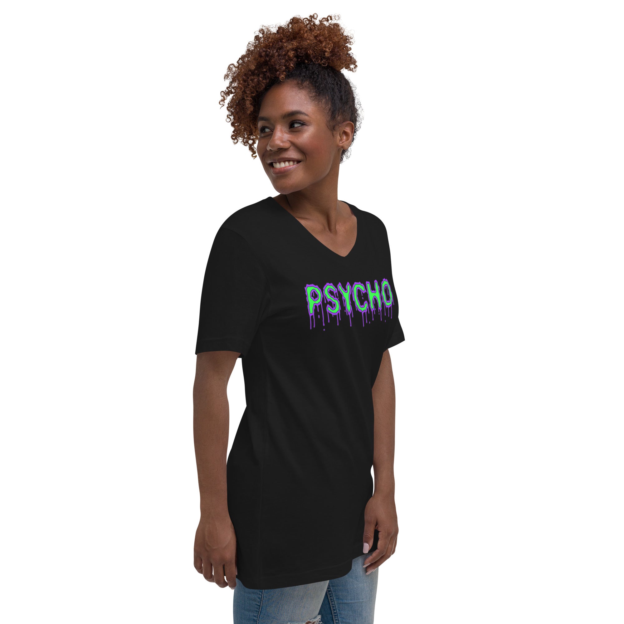 Psycho Mental Personality Women’s Short Sleeve V-Neck T-Shirt