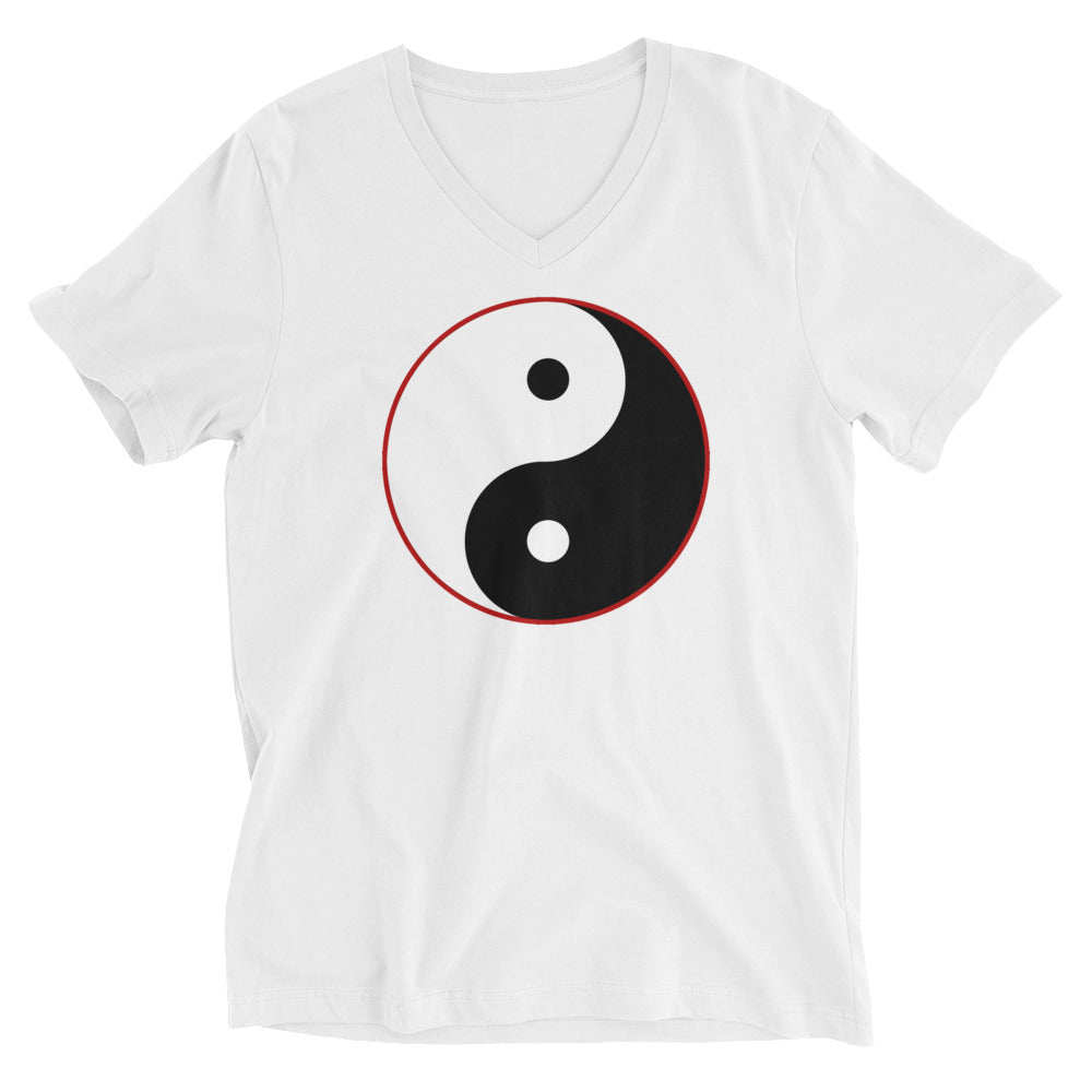 Yin and Yang Ancient Chinese Symbol Short Sleeve V-Neck T-Shirt