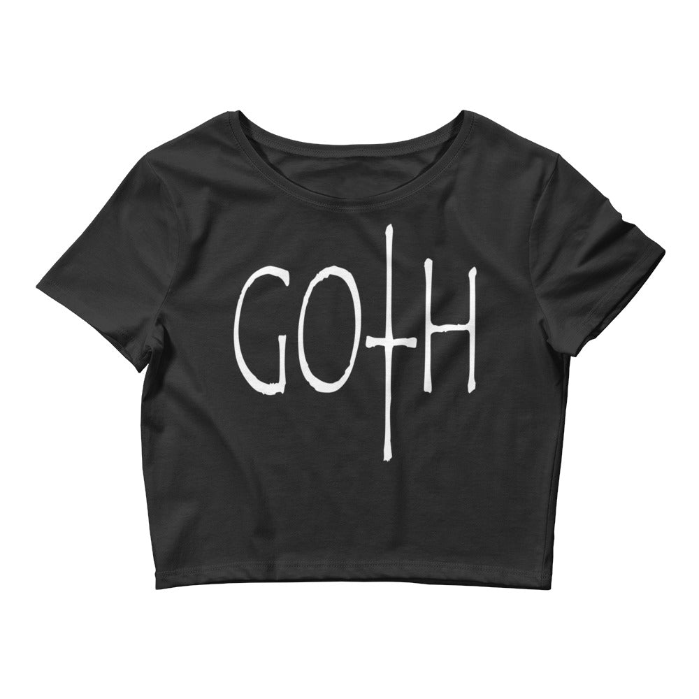 Goth Style Women’s Crop Top Tee Shirt - Edge of Life Designs