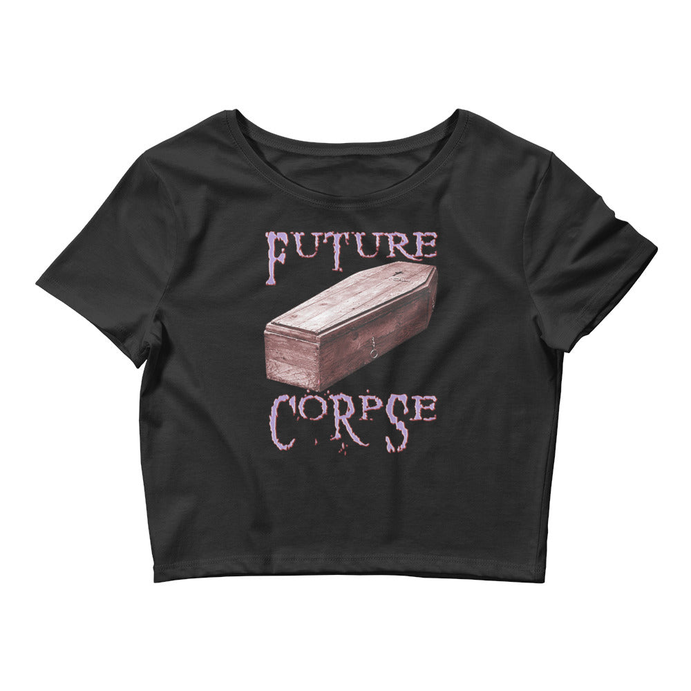 Future Corpse Toe Pincher Coffin Women’s Crop Tee Shirt - Edge of Life Designs