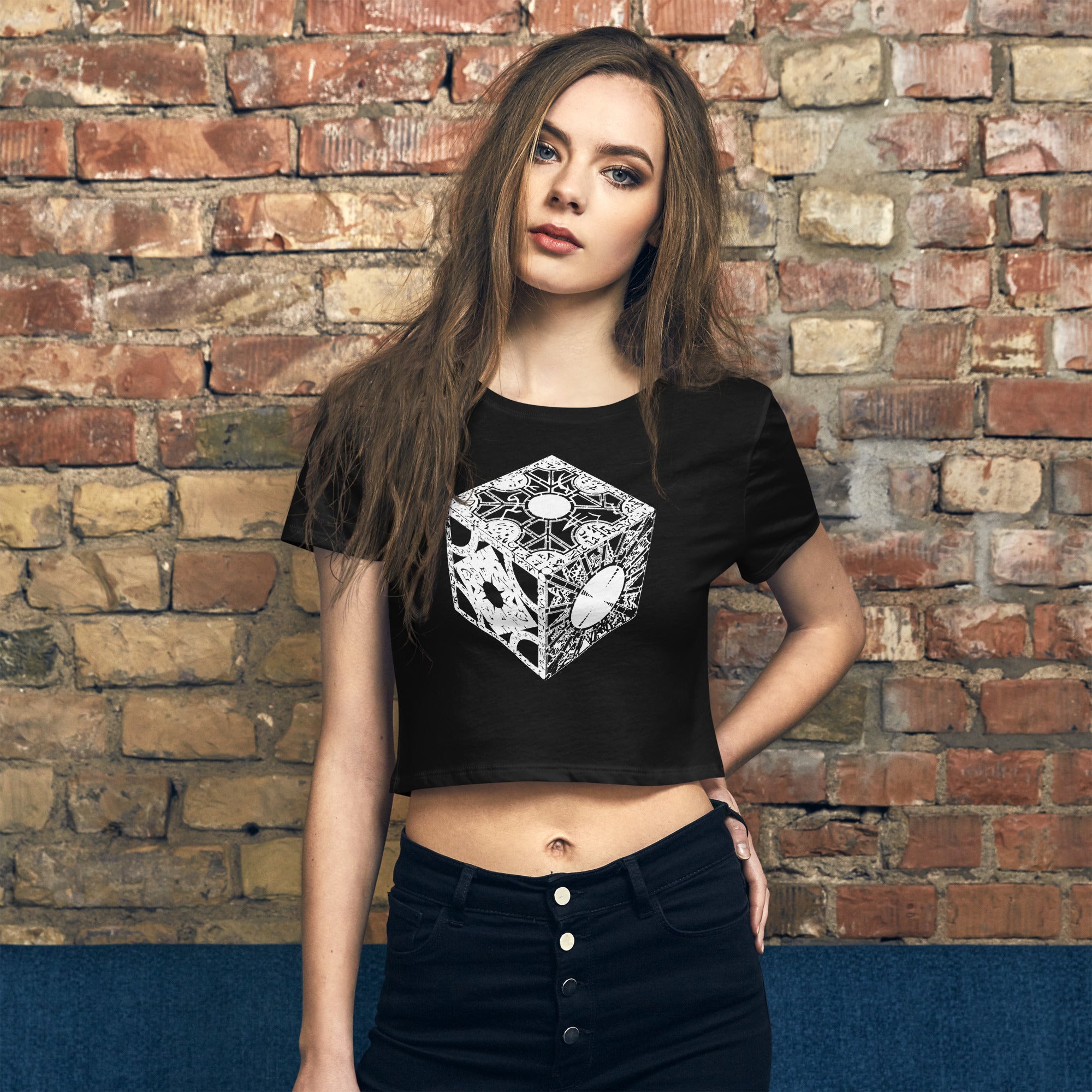 Horror Puzzle Box of Sorrows Women’s Crop Tee - Edge of Life Designs